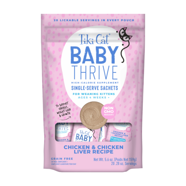 Tiki Cat Baby Thrive Chicken & Chicken Liver Recipe – Sachets 20 unid
