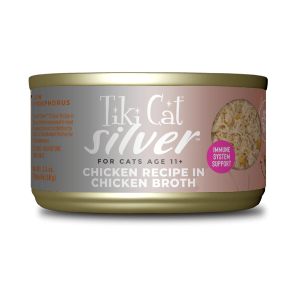 Tiki Cat Silver Chicken Recipe in Chicken Broth – Lata 68gr