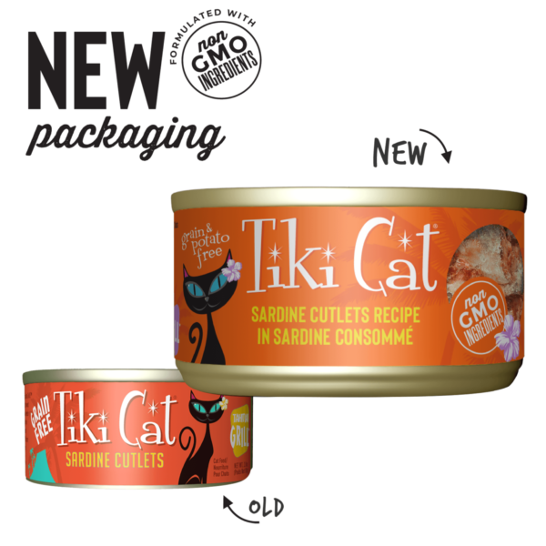 Tiki Cat Grill Wet Cat Food Tahitian Grill Sardine Recipe in Sardine Consommé – Lata 80gr - Imagen 2