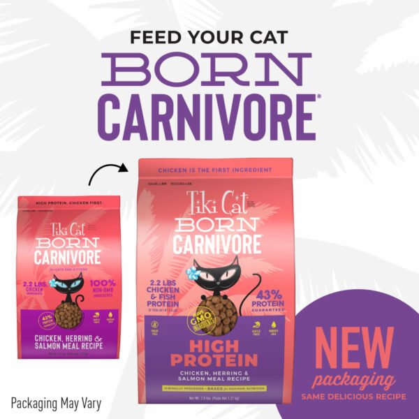 Tiki Cat High Protein Chicken, Hearring & Salmon Recipe - Imagen 3