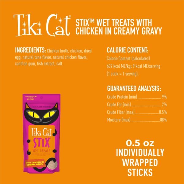 Tiki Cat Stix Treats Chicken Mousse x 6 sticks - Imagen 4