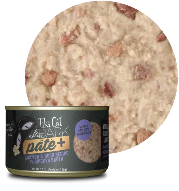 Tiki Cat After Dark Pate+ Chicken & Duck – Lata 80gr - Imagen 4