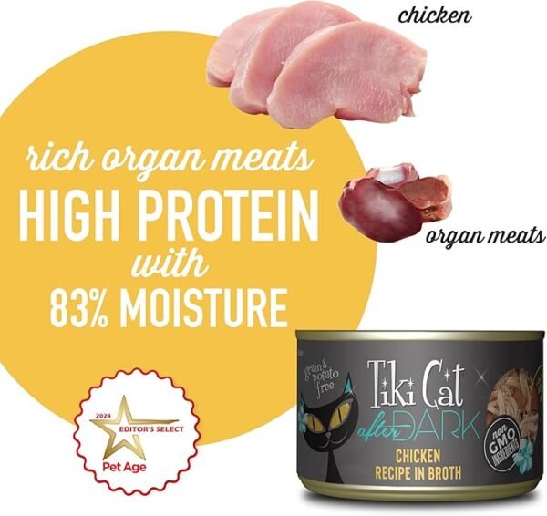 Tiki Cat After Dark Wet Cat Food Chicken – Lata 80gr - Imagen 4