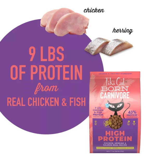 Tiki Cat High Protein Chicken, Hearring & Salmon Recipe - Imagen 5