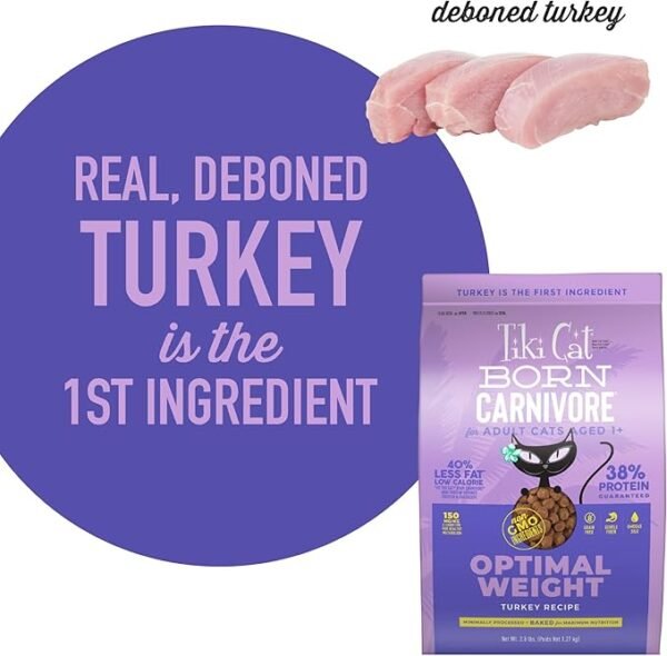 Tiki Cat High Protein Less Fat Turkey Optimal Weight – 1.27kg - Imagen 5