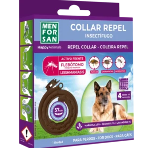 Menforsan Collar Anti-Insectos con Margosa, Geraniol y Lavandino