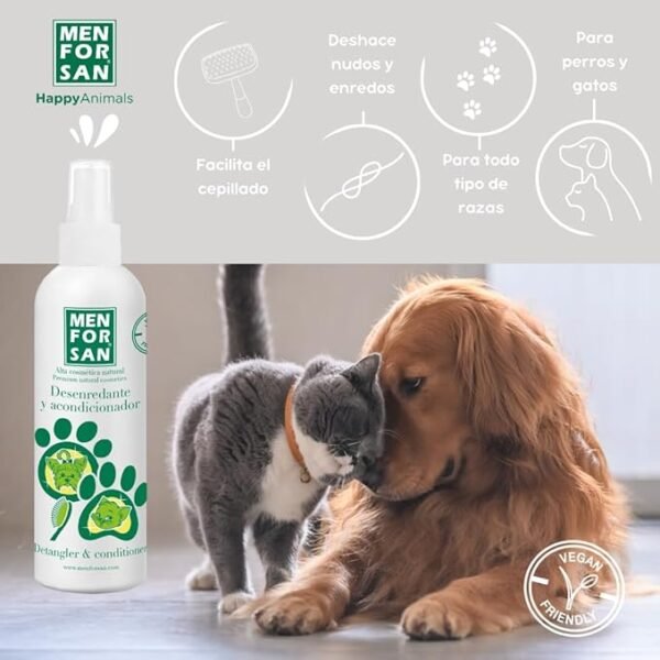 Menforsan Desenredante y Acondicionador para Perros y Gatos - Imagen 3
