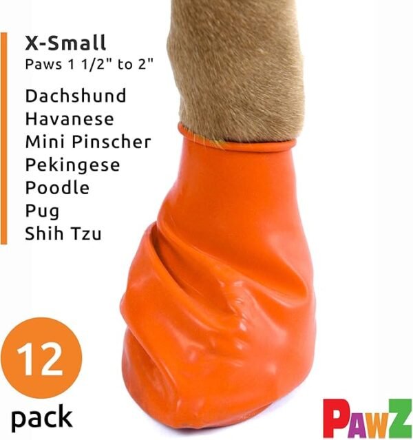 PawZ Botas de Goma para Perros XS – 12 unid. - Imagen 3