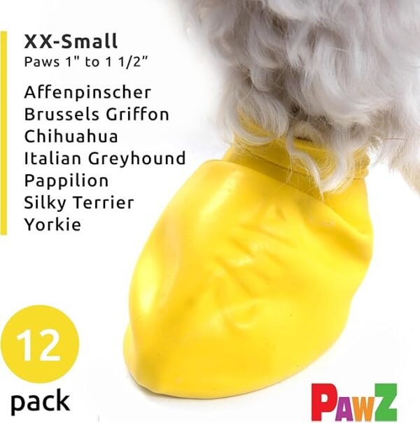 PawZ Botas de Goma para Perros XXS – 12 unid. - Imagen 3