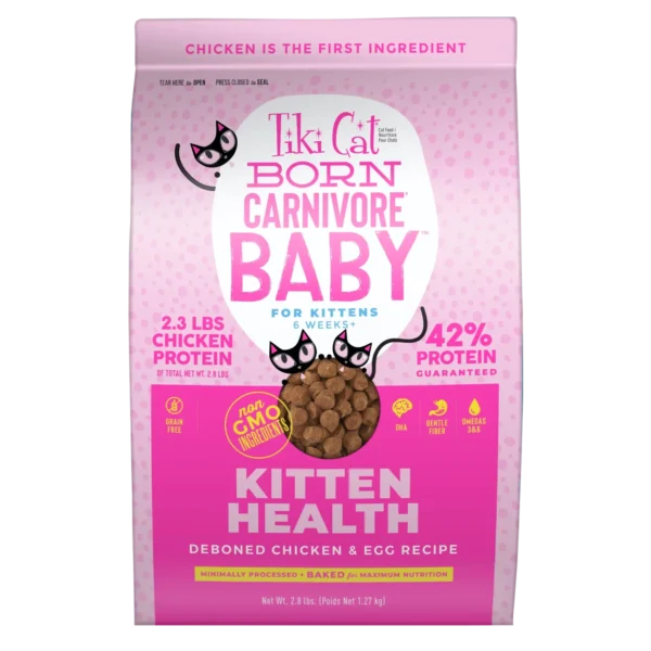Tiki Cat Baby Kitten Health, Deboned Chicken & Egg Recipe – 1.27kg