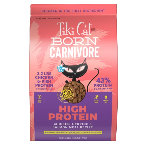 Tiki Cat High Protein Chicken, Hearring & Salmon Recipe