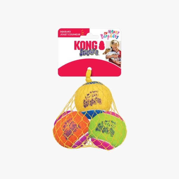 Kong Squeakair Birthday Balls 3-PK - Imagen 3