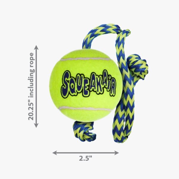 Kong Squeakair Ball w/Rope - Imagen 4