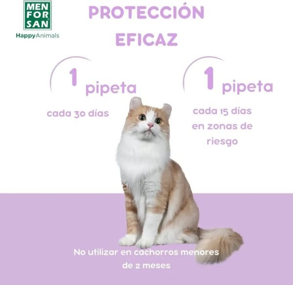 Menforsan Pipeta Anti-Insectos para Gatos – 2 unid - Imagen 5