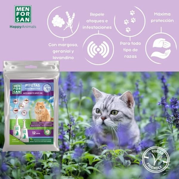 Menforsan Pipeta Anti-Insectos para Gatos – 2 unid - Imagen 2