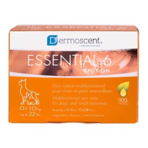 Dermoscent Essential 6 Spot-On para Perros y Pequeños Mamíferos de 0 a 10kg – Pack x 4 pipetas