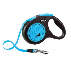 Correa Retráctil Flexi New Neon Reflect Azul