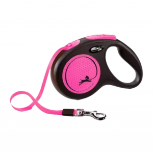 Correa Retráctil Flexi New Neon Reflect Rosa
