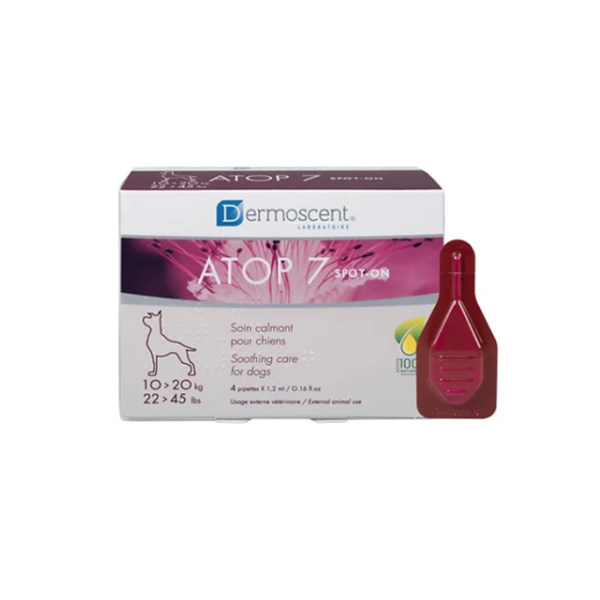 Dermoscent Atop 7 Spot-On para Perros de 10 a 20kg – Pack x 4 pipetas