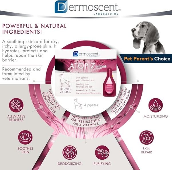 Dermoscent Atop 7 Spot-On para Perros de 10 a 20kg – Pack x 4 pipetas - Imagen 4