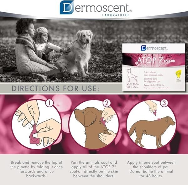 Dermoscent Atop 7 Spot-On para Perros de 20 a 40kg – Pack x 4 pipetas - Imagen 3