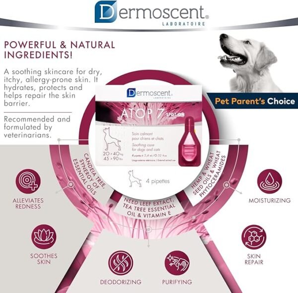 Dermoscent Atop 7 Spot-On para Perros de 20 a 40kg – Pack x 4 pipetas - Imagen 4