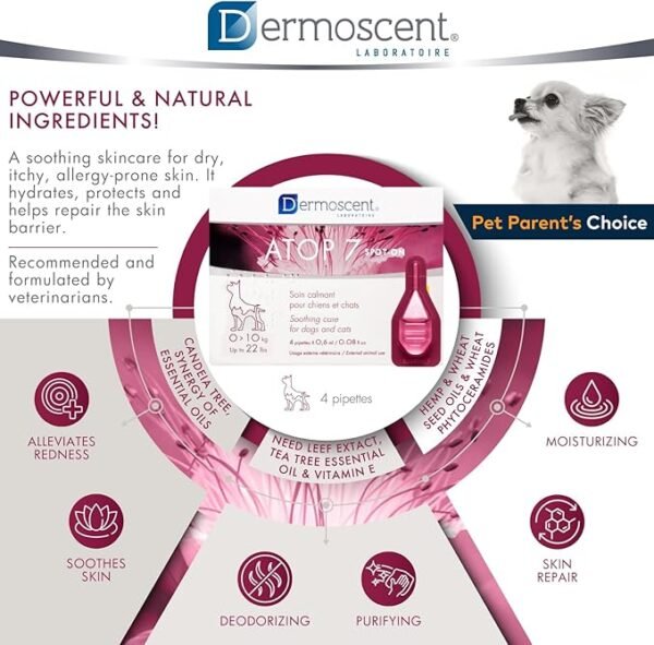 Dermoscent Atop 7 Spot-On para Perros y Gatos de 0 a 10kg – Pack x 4 pipetas - Imagen 4