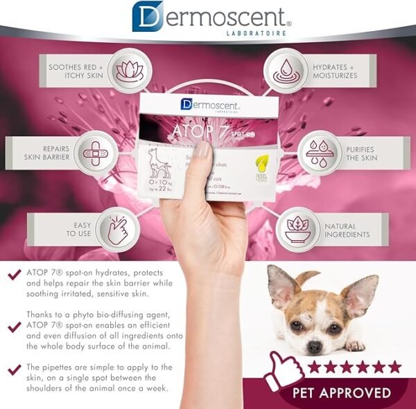Dermoscent Atop 7 Spot-On para Perros y Gatos de 0 a 10kg – Pack x 4 pipetas - Imagen 5