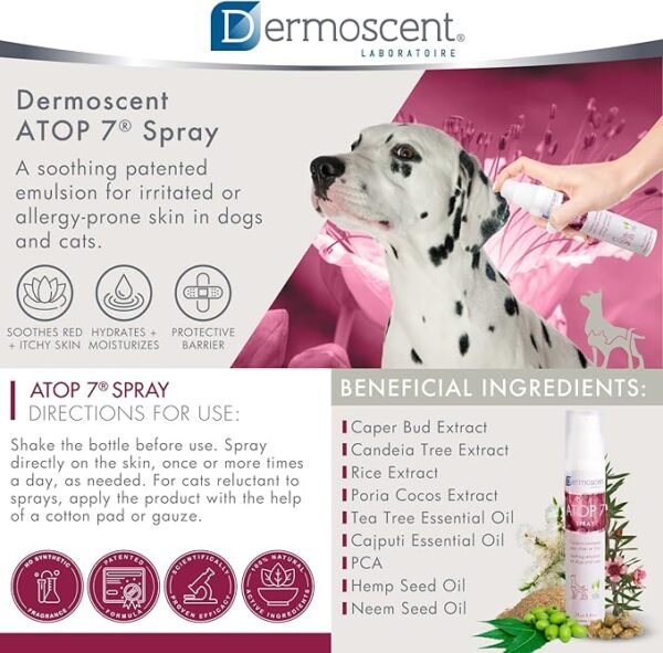 Dermoscent Atop 7 Spray para Perros y Gatos – 75ml - Imagen 2