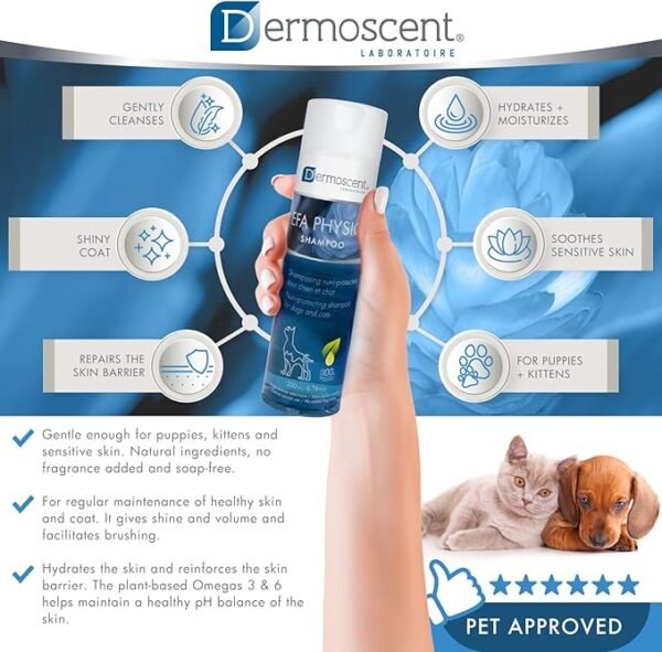 Dermoscent EFA Physio Shampoo para Perros y Gatos – 200ml - Imagen 4