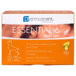 Dermoscent Essential 6 Spot-On para Perros de 10 a 20kg – Pack x 4 pipetas