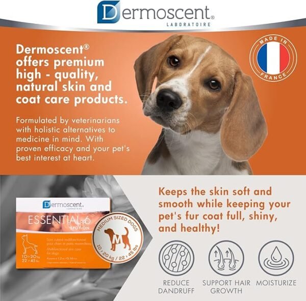 Dermoscent Essential 6 Spot-On para Perros de 10 a 20kg – Pack x 4 pipetas - Imagen 6