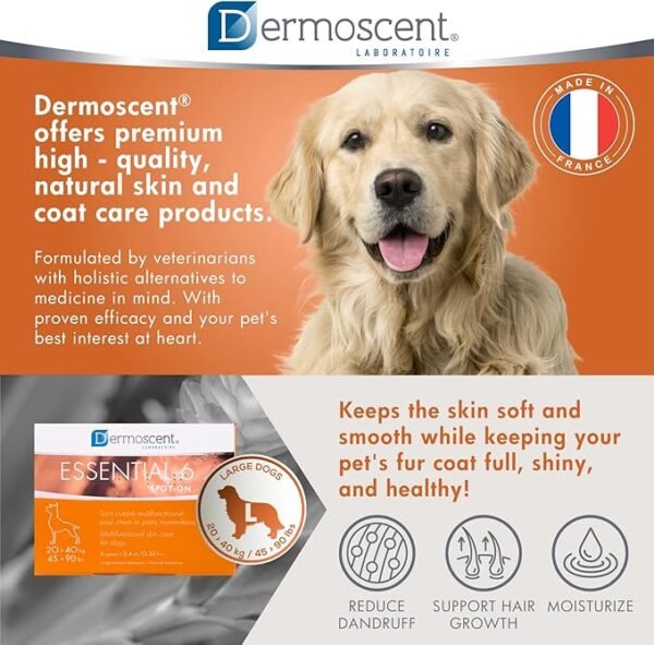 Dermoscent Essential 6 Spot-On para Perros de 20 a 40kg – Pack x 4 pipetas - Imagen 6