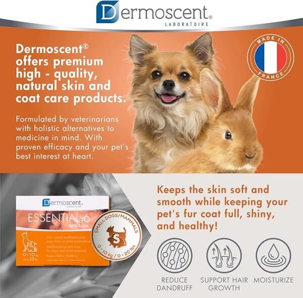 Dermoscent Essential 6 Spot-On para Perros y Pequeños Mamíferos de 0 a 10kg – Pack x 4 pipetas - Imagen 7