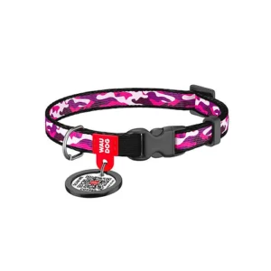 Waudog Collar para Gato Pink Camo + Placa QR