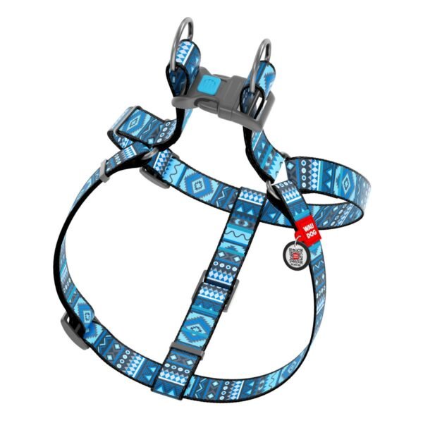 Waudog Arnés Etno Blue, Hebilla Fastex de Plástico + Placa QR - Imagen 3