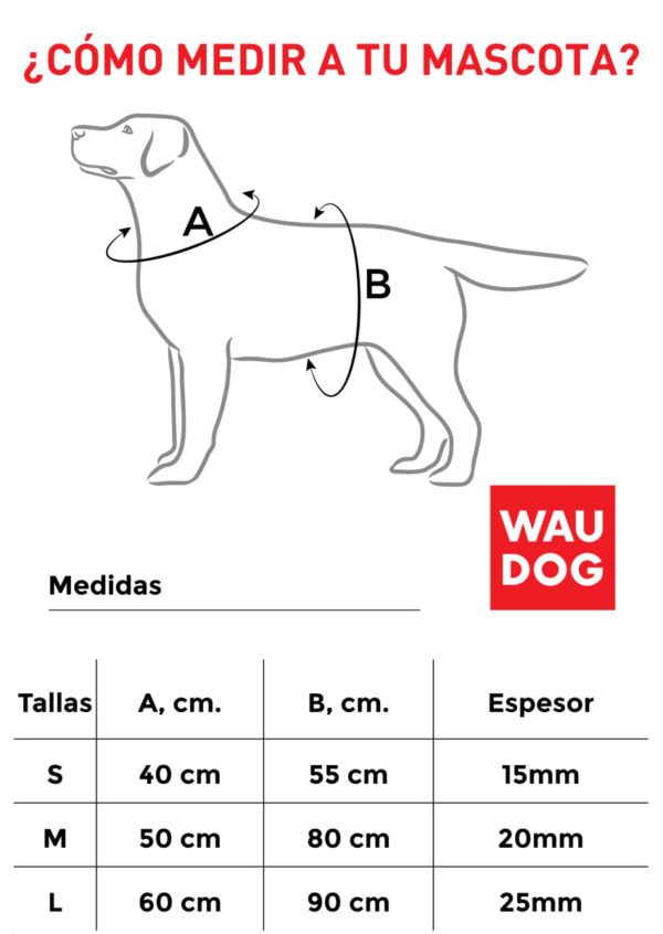Waudog Arnés Etno Blue, Hebilla Fastex de Plástico + Placa QR - Imagen 4