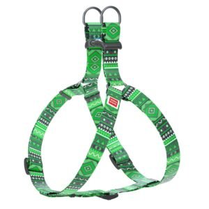 Waudog Arnés Etno Green, Hebilla Fastex de Plástico + Placa QR
