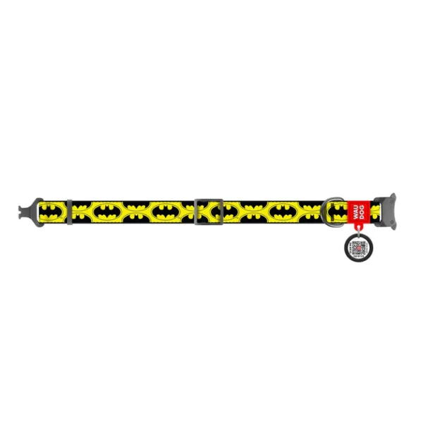 Waudog Collar Batman Logo DC Comics, Hebilla Fastex de Metal + Placa QR - Imagen 4