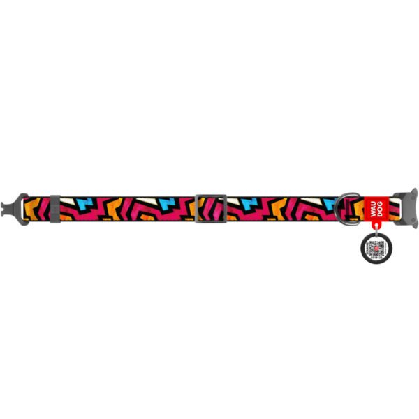 Waudog Collar Graffiti, Hebilla Fastex de Metal + Placa QR - Imagen 4