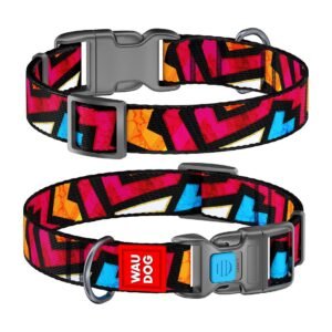 Waudog Collar Graffiti, Hebilla Fastex de Plástico + Placa QR