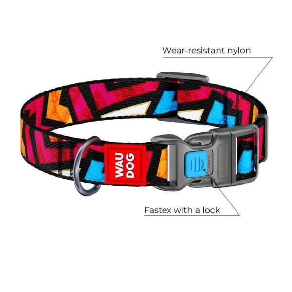 Waudog Collar Graffiti, Hebilla Fastex de Plástico + Placa QR - Imagen 2