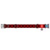 Waudog Collar Red Tartan, Hebilla Fastex de Plástico + Placa QR - Imagen 3