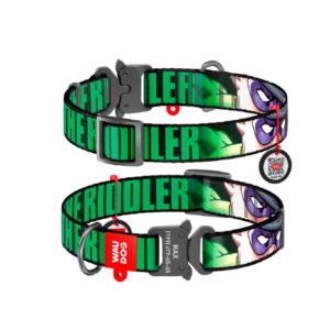 Waudog Collar Riddler DC Comics, Hebilla Fastex de Metal + Placa QR