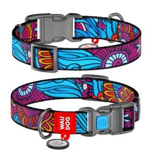 Waudog Collar Summer, Hebilla Fastex de Plástico + Placa QR