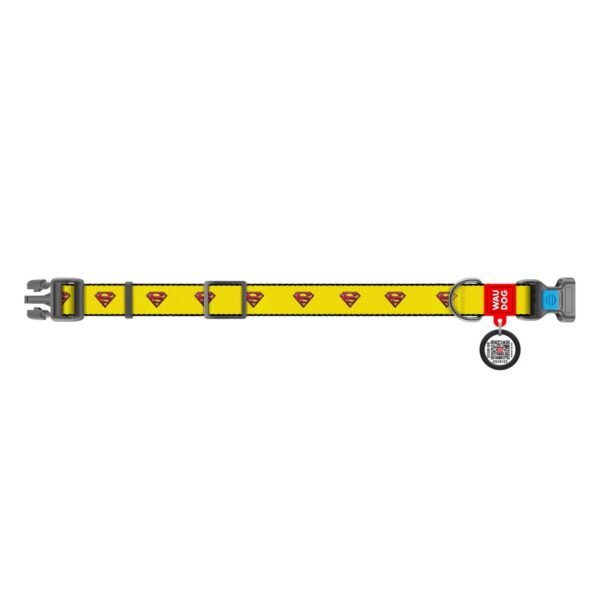 Waudog Collar Superman 2 DC Comics, Hebilla Fastex de Plástico + Placa QR - Imagen 2
