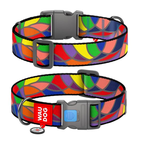 Waudog Collar Vitrage, Hebilla Fastex de Plástico + Placa QR