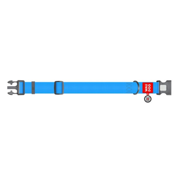 Waudog Collar Waterproof Azul, Hebilla Fastex de Plástico + Placa QR - Imagen 4