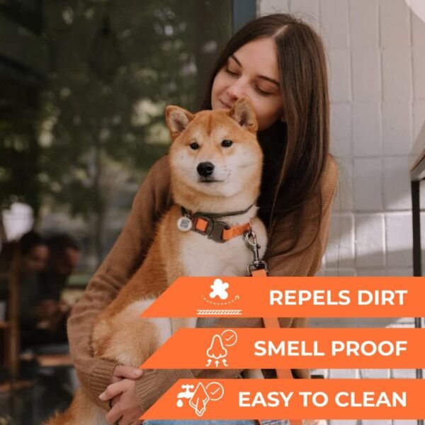 Waudog Collar Waterproof Naranja, Hebilla Fastex de Metal + Placa QR - Imagen 2
