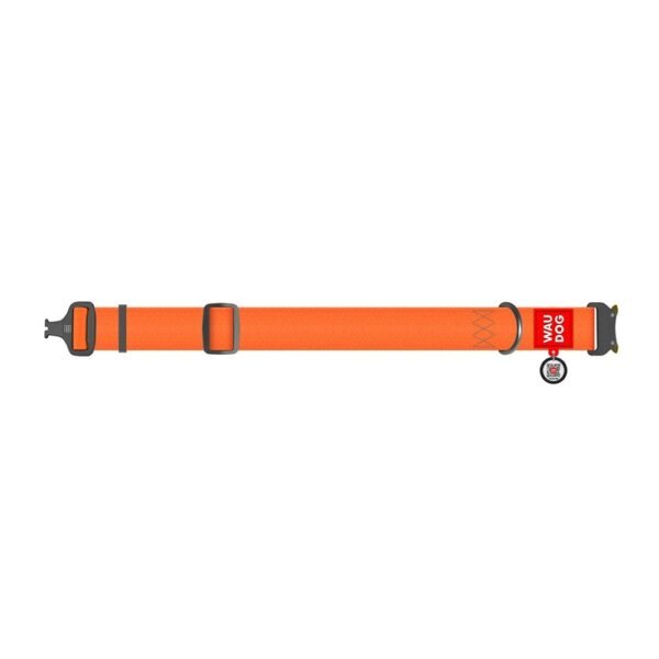 Waudog Collar Waterproof Naranja, Hebilla Fastex de Metal + Placa QR - Imagen 4